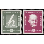 Alemania Oriental 344/45 1958 Físico Max Planck MH