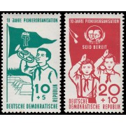 Alemania Oriental 365/66 1958 10º aniv. de la Organización Pioneros MH