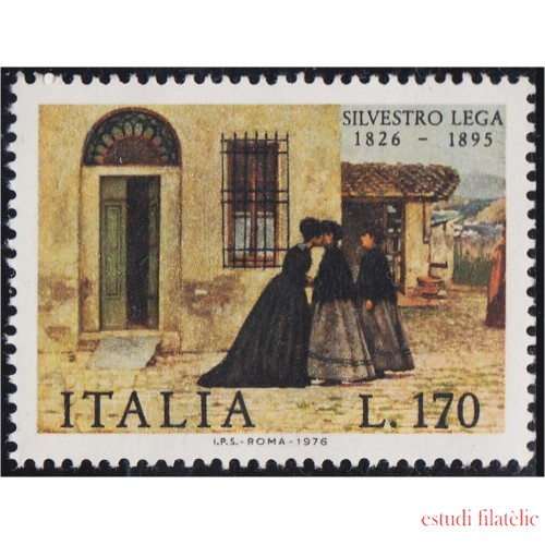 Italia Italy 1286 1976 150º Aniv. del pintor Silvestre Lega obra La visita MNH