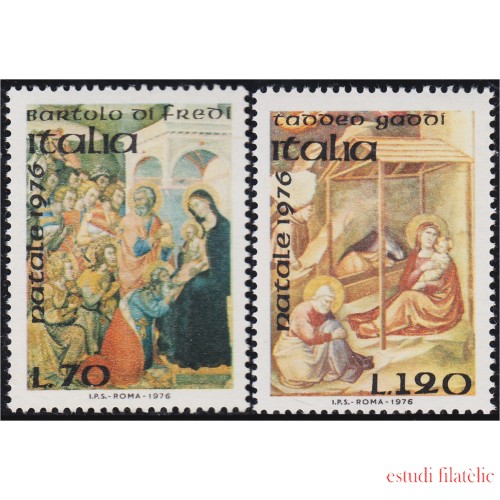 Italia Italy 1287/88 1976 Navidad Christmas MNH