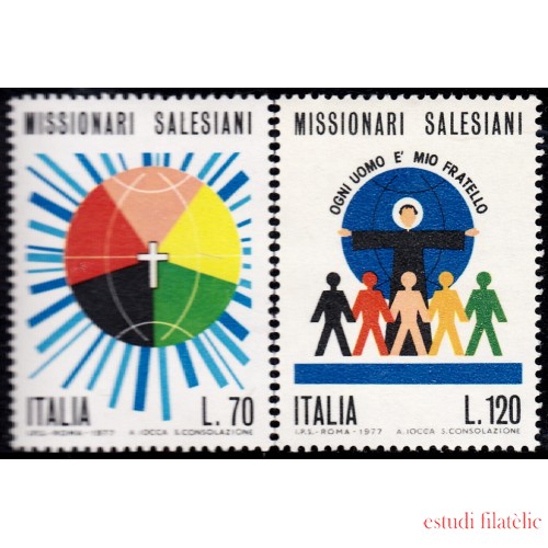 Italia Italy 1295/96 1977 Misioneros salesianos de St. Francisco de Sales MNH