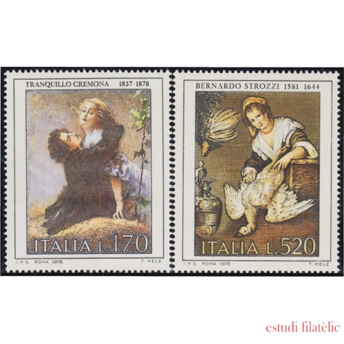 Italia Italy 1353/54 1978 Arte italiano cuadros MNH