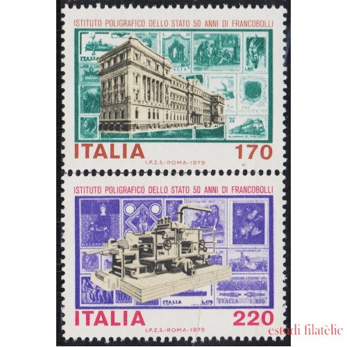 Italia Italy 1372/73 1979 50º Aniversario de la impresión de sellos por el Estado MNH