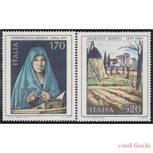 Italia 1377/78 1979 Arte italiano cuadros MNH