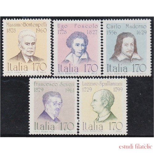 Italia Italy 1384/88 1979 Celebridades italianas MNH