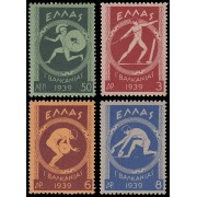 Grecia Greece  446/49 1939 Primeros juegos balcánicos MNH