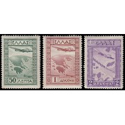 Grecia Greece A 15/17 1933 Avión sobre Grecia MNH