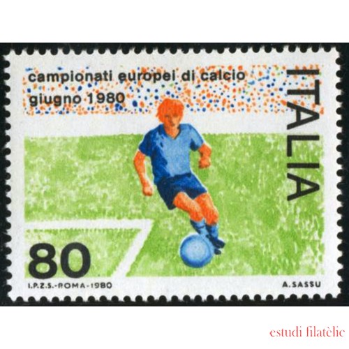 DEP1/S Italia Italy  Nº 1425  1980 Campeonato de Europa de fútbol-Italia-Lujo