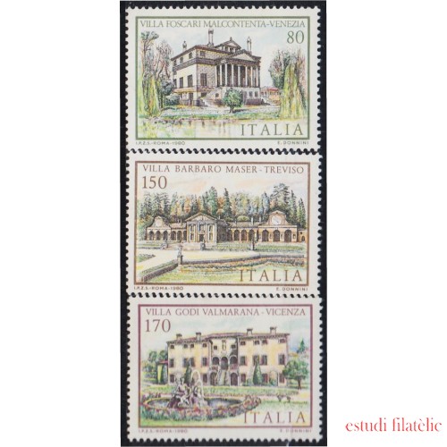 Italia Italy 1465/67 1980 Patrimonio villas de Italia MNH