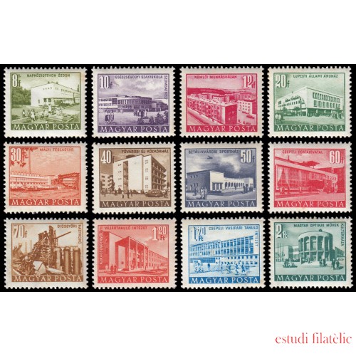 Hungría Hungary 1080/81 1953-54 Plan de reconstrucción (II) MNH