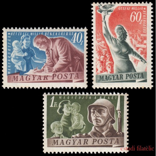 Hungría Hungary 976/78 1950 Por la paz MNH