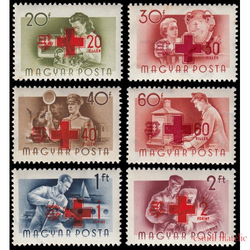 Hungría Hungary 1212/17 1957 Ayuda a la Cruz Roja MNH