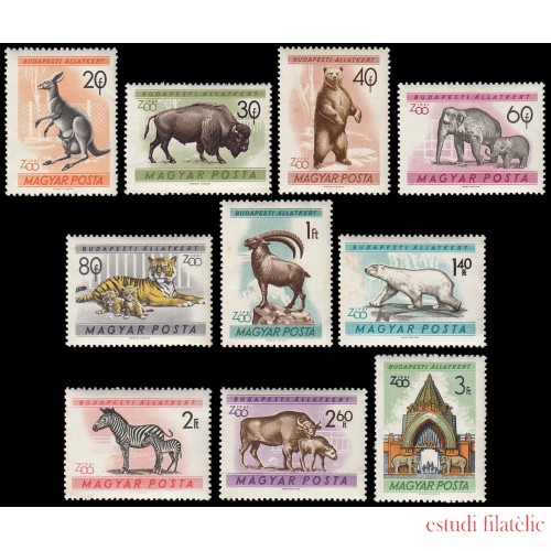 Hungría Hungary 1413/22 1961 Jardín zoológico de Budapest MNH