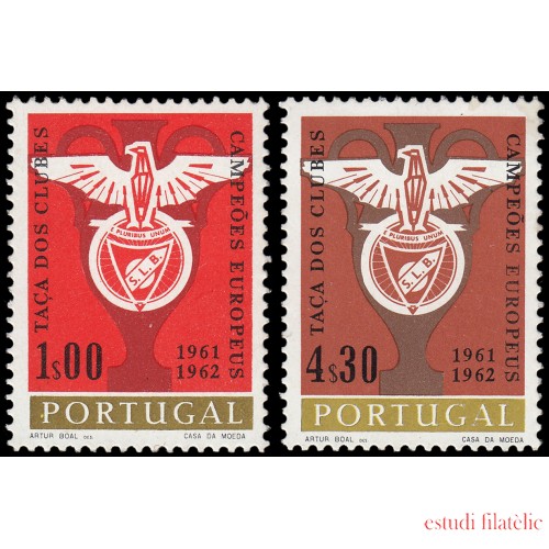 Portugal 914/15 1963 Doble victoria del equipo de fútbol Benfica de Lisboa MNH