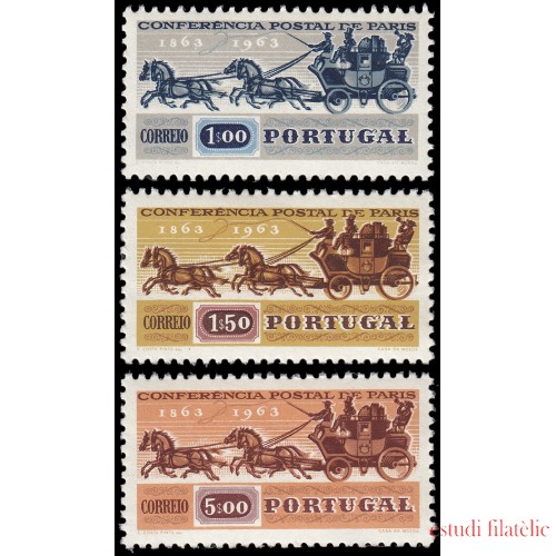 Portugal 919/21 1963 Centenario de la primera conferencia postal internacional de París MNH