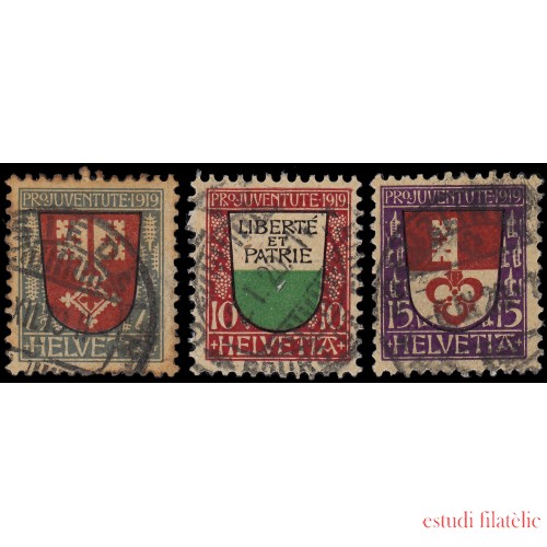 Suiza Switzerland 173/75 1919 Pro Juventud Usados