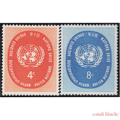 Naciones Unidas New York 60/61 1958 Serie Sello de la ONU MNH