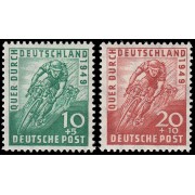  Alemania Federal  Bizonia 74/75 1949  Vuelta ciclista a Alemania Ciclista MNH