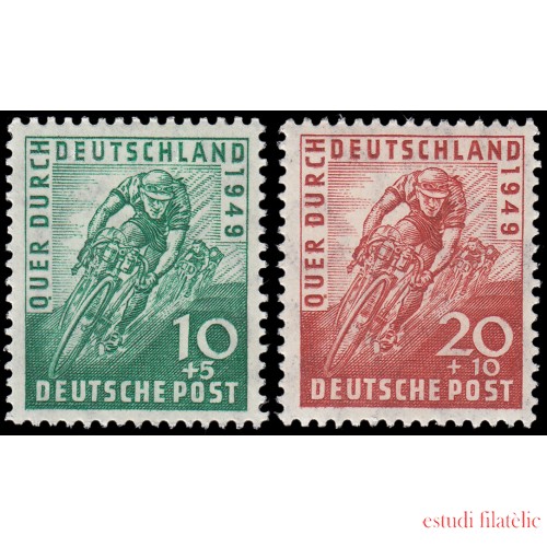  Alemania Federal  Bizonia 74/75 1949  Vuelta ciclista a Alemania Ciclista MNH