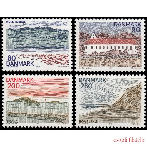 Dinamarca Denmark 691/94 1979 Paisajes de Jutlandia Norte MNH