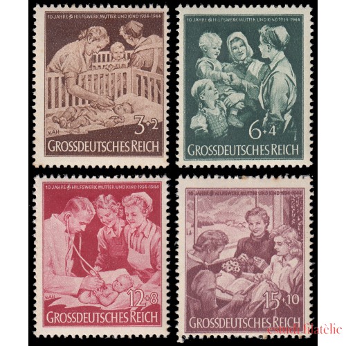 Alemania Imperio 786/89 1944 10 Aniv. de ayuda a las madres MNH