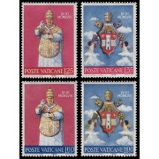 REL/S Vaticano 268/71  1959  Coronación de Juan XXIII Escudo MNH