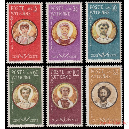 Vaticano 274/79 1959 Efigies diversas Mártires MNH