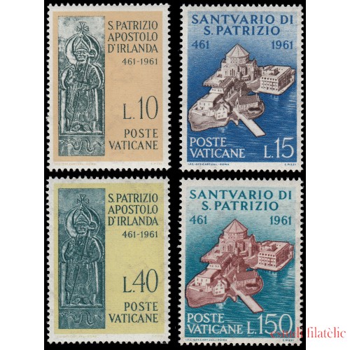 Vaticano 331/34 1961 15º Centenario de la muerte de St. Patricio MNH