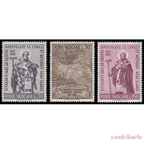 REL/S Vaticano 387/89 1963  1100 aniv. del apostolado de St. Cirilo MNH