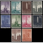 Vaticano Aéreo 35/44 1959  Serie Obeliscos MNH