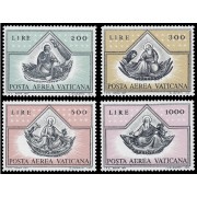 Vaticano Aéreo 55/58 1971 Pinturas de los 4 Evangelistas MNH