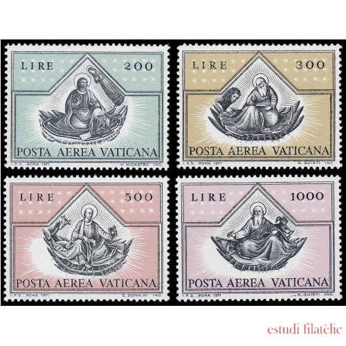 Vaticano Aéreo 55/58 1971 Pinturas de los 4 Evangelistas MNH