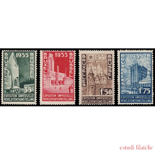 Bélgica 386/89 1934 Exposición Universal de 1935 MNH