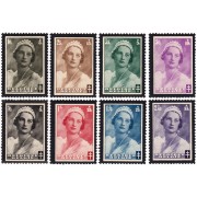 Bélgica  411/18 1935 Muerte de la reina Astrid MNH