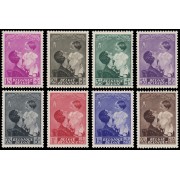 Bélgica 447/54 1937 Por el monumento a la reina Reina  Astrid y príncipe Baudouin MNH