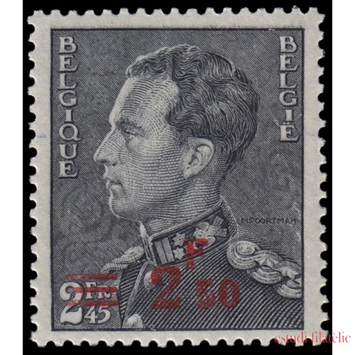 Bélgica 478 1938 Sello de 1936-37 Leopoldo III con sobrecarga MNH