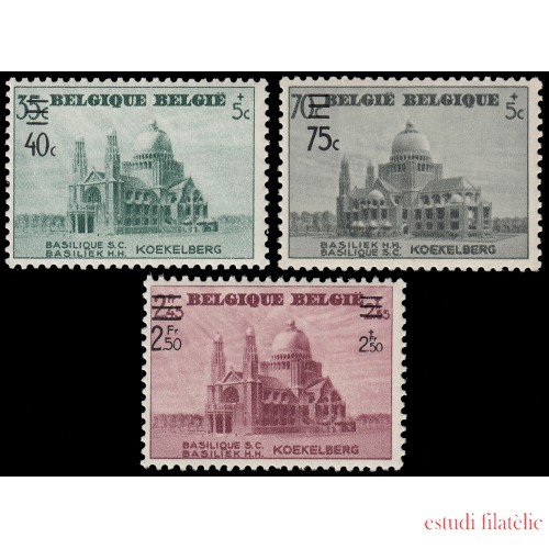 Bélgica 481/83 1938 Basílica de Koekelberg MNH