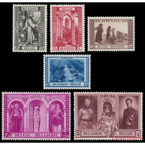 Bélgica 513/18 1939 Serie Abadía de Orval MNH