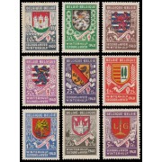 Bélgica 538/46 1941 Escudos MNH