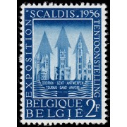 Bélgica 990 1956 Expo. ESCALDIS Catedrales MNH