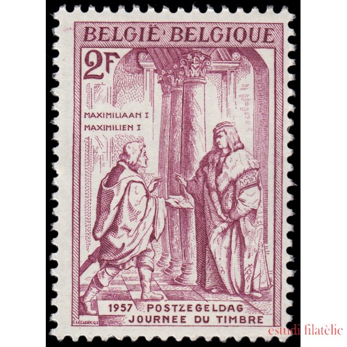 Bélgica 1011 1957 Día del sello Maximiliano I MNH