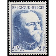 Bélgica 1037 1957 A la memoria de Adolphe Max MNH