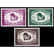 Bélgica 1090/92 1959 Europa de corazón Por los desplazados MNH