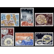 Bélgica  1163/68 1960 En beneficio de obras antituberculosis Artistas MNH