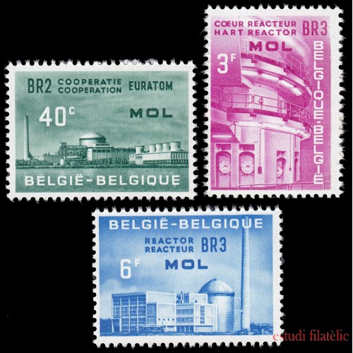 Bélgica 1195/97 1961 Euratom Energía atómica Reactor MNH