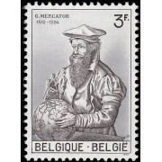 Bélgica 1213 1962 450º Aniv. de Mercator Grabado MNH