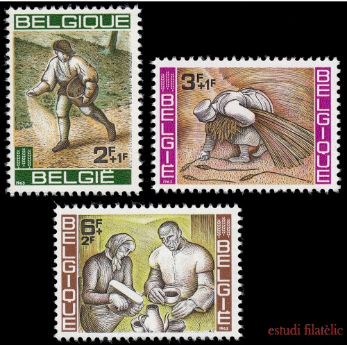 Bélgica 1243/45 1963 Campaña mundial contra el hambre MNH