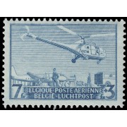 Bélgica 25 -A 1950 1er Circuito postal en helicóptero Sikorsky S 51 MNH