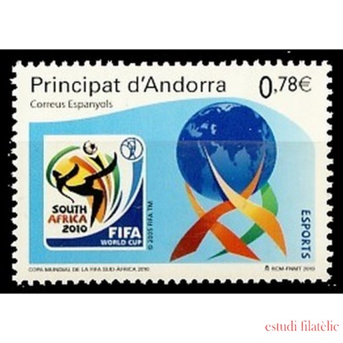 Andorra Española 377 2010 FIFA Mundial de fútbol Sudáfrica 2010 MNH 