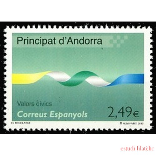 Andorra Española 378 2010 Valores cívicos MNH 